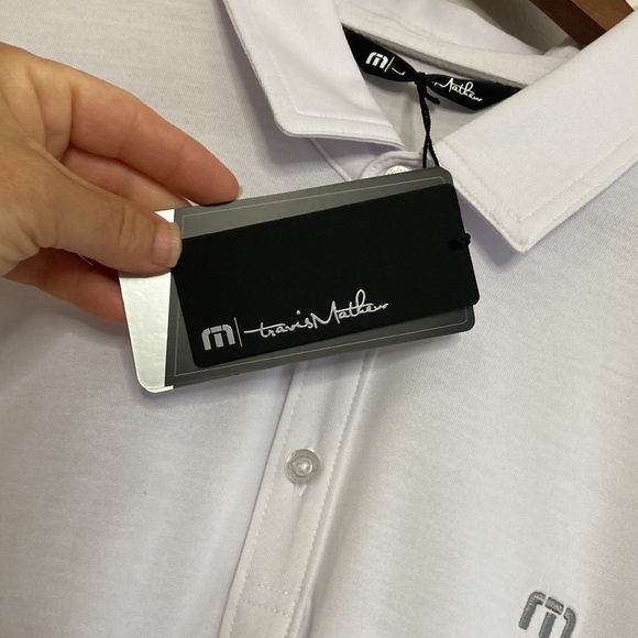 New Travis Mathew Polo Shirt Mens XL White The Zinna Short Sleeve Golf Tennis - Picture 10 of 15